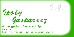 ipoly gasparecz business card